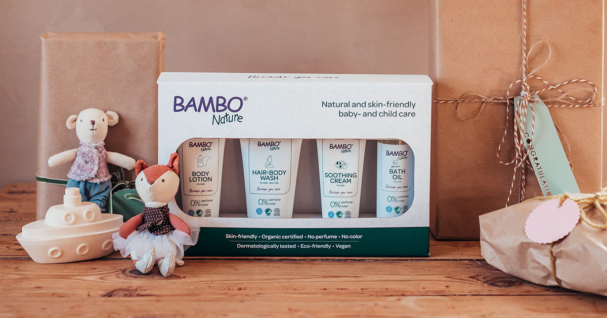 Bambo Nature Skin Care giftset for baby shower gift