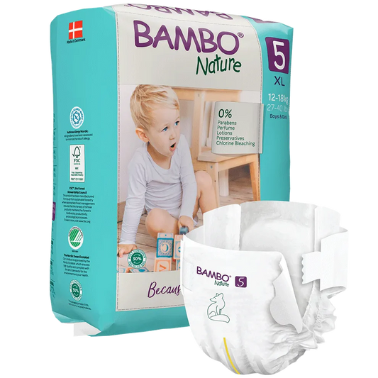 Bambo Nature Fraldas 5, (12-18 kg / 27-40 lbs), 22 unidades.
