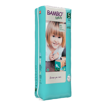 Cuecas-Fralda Bambo Nature 5, (11-17 kg / 24-37 lbs), 38 unidades.