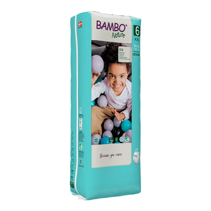 Cuecas-Fralda Bambo Nature 6, (15+ kg / 33+ lbs), 38 unidades.