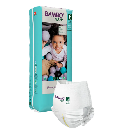 Cuecas-Fralda Bambo Nature 6, (15+ kg / 33+ lbs), 38 unidades.