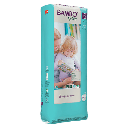 Bambo Nature Fraldas 6, (16+ kg / 35+ lbs), 40 unidades.