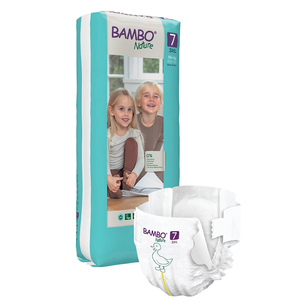 Bambo Nature Fraldas 7, (18+ kg / 40+ lbs), 40 unidades.