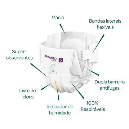 Bambo Nature Fraldas 5, (12-18 kg / 27-40 lbs), 22 unidades.